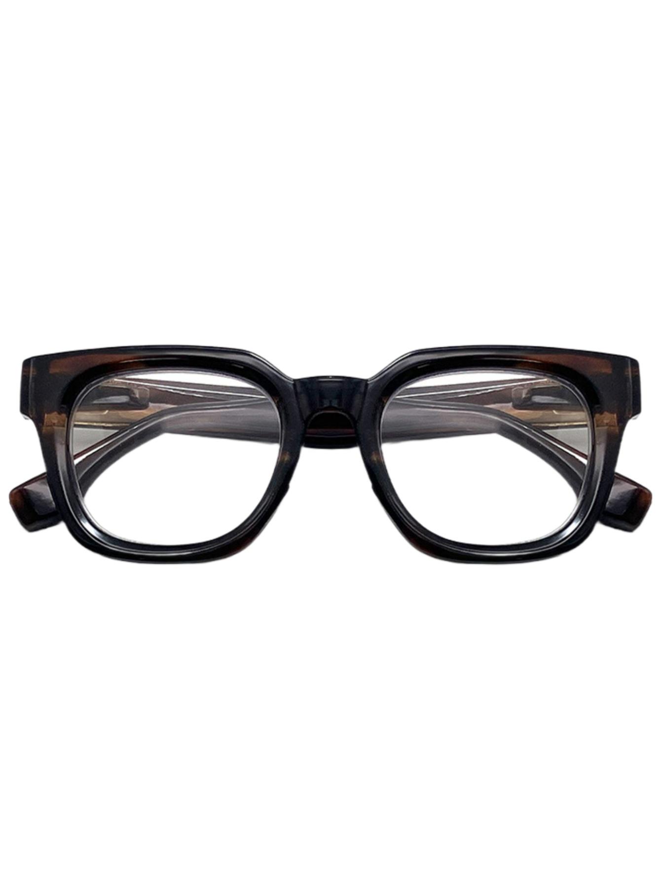 

Clear Color Big Box Reading Glasses For Men And Women With Ink Color Thick Box Reading Glasses. +1.0
