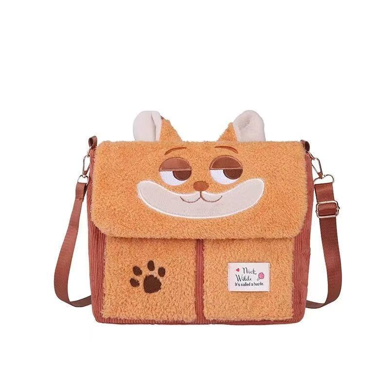 

Judy Nick Zootopia And Lotso Chip Plush Shoulder Crossbody Bag For Teen Nick Brown