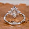 WOSIKATE Yeni Mizaç Büyük At Gözü Zirkonya Yüzük Bakır Moda Takı Yüzük Yüzüğü ile Yüz Yüzük Kadınlar İçin