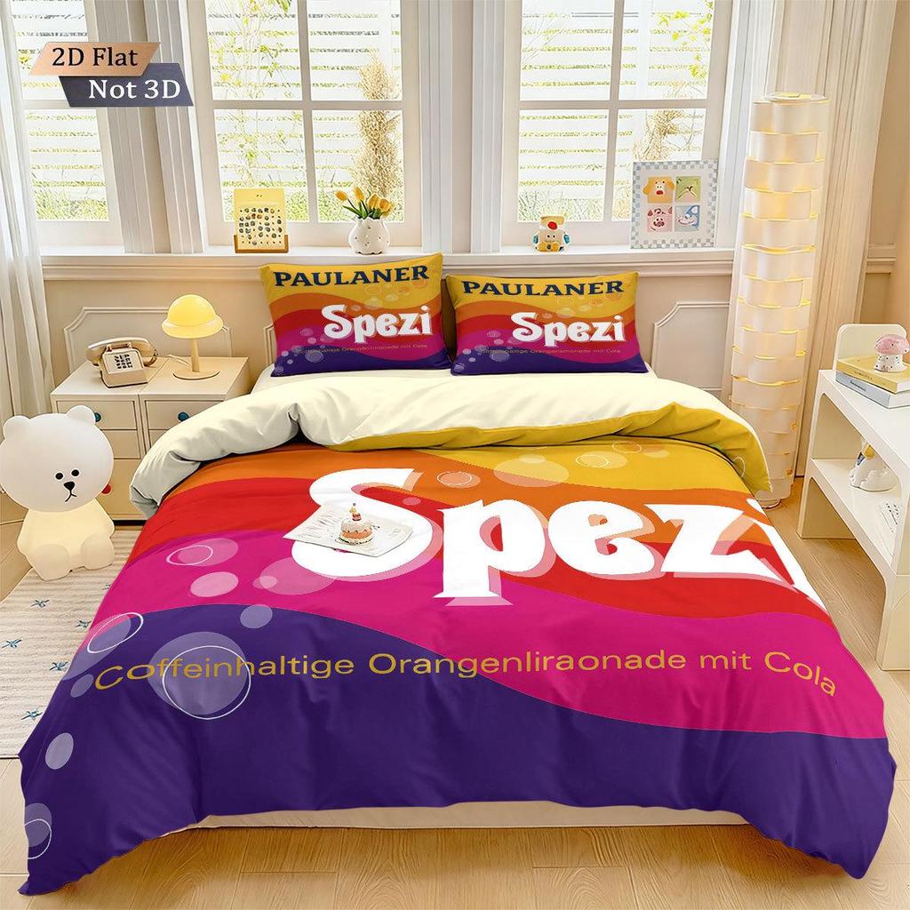 Paulaner Spezi Vintage Color Block 3-Piece Bedding Set (Duvet Cover & Pillowcase)