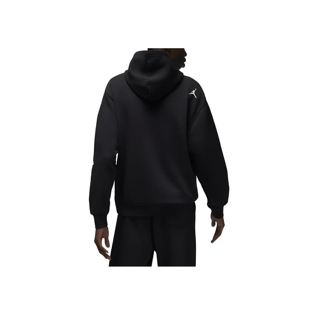 Jordan Hooded Logo Print Pullover Sweatshirt Men Tops Black DQ7560-010