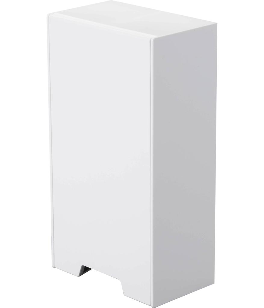 Yamazaki Mask Storage 12cm W x D x 22cm Tower Design with Strong 4954 Two-Way Case, White, Approx. 7.5cm H, Magnet,