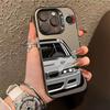 Creative Gray Car for iPhone16 iPhone Case 15 All-inclusive 14 Color Silver 13promax Laser Batch