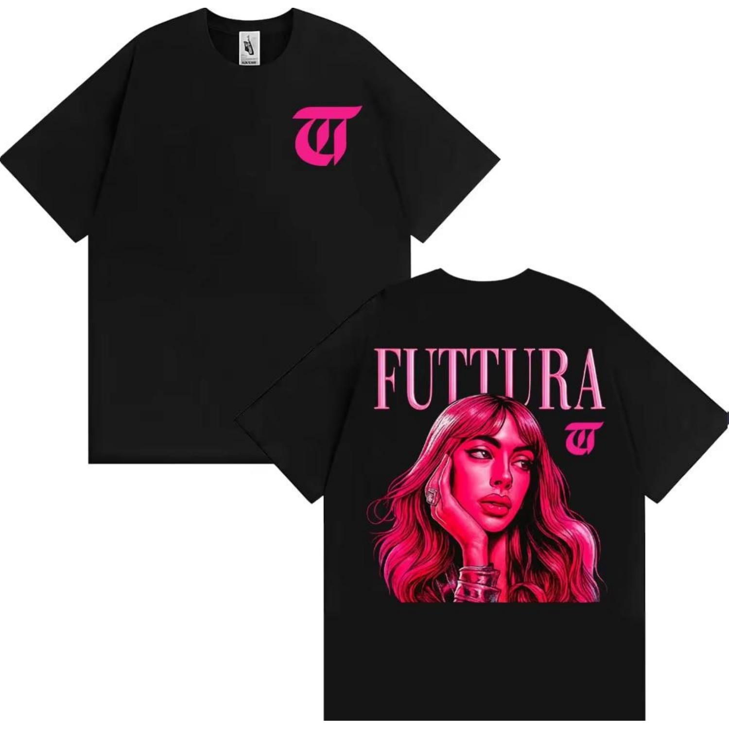 

Tini Stoessel Futtura Album Tour 2025 T-shirt Men Women Clothing Harajuku Aesthetic T Shirt High Quality 100% Cotton Tshirt Tops XXXXXL чорний