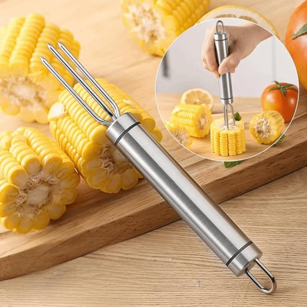 5pcs Stainless Steel Corn Forks Set Reusable Grilled Sausage Prod Roast Holder  Marshmallow