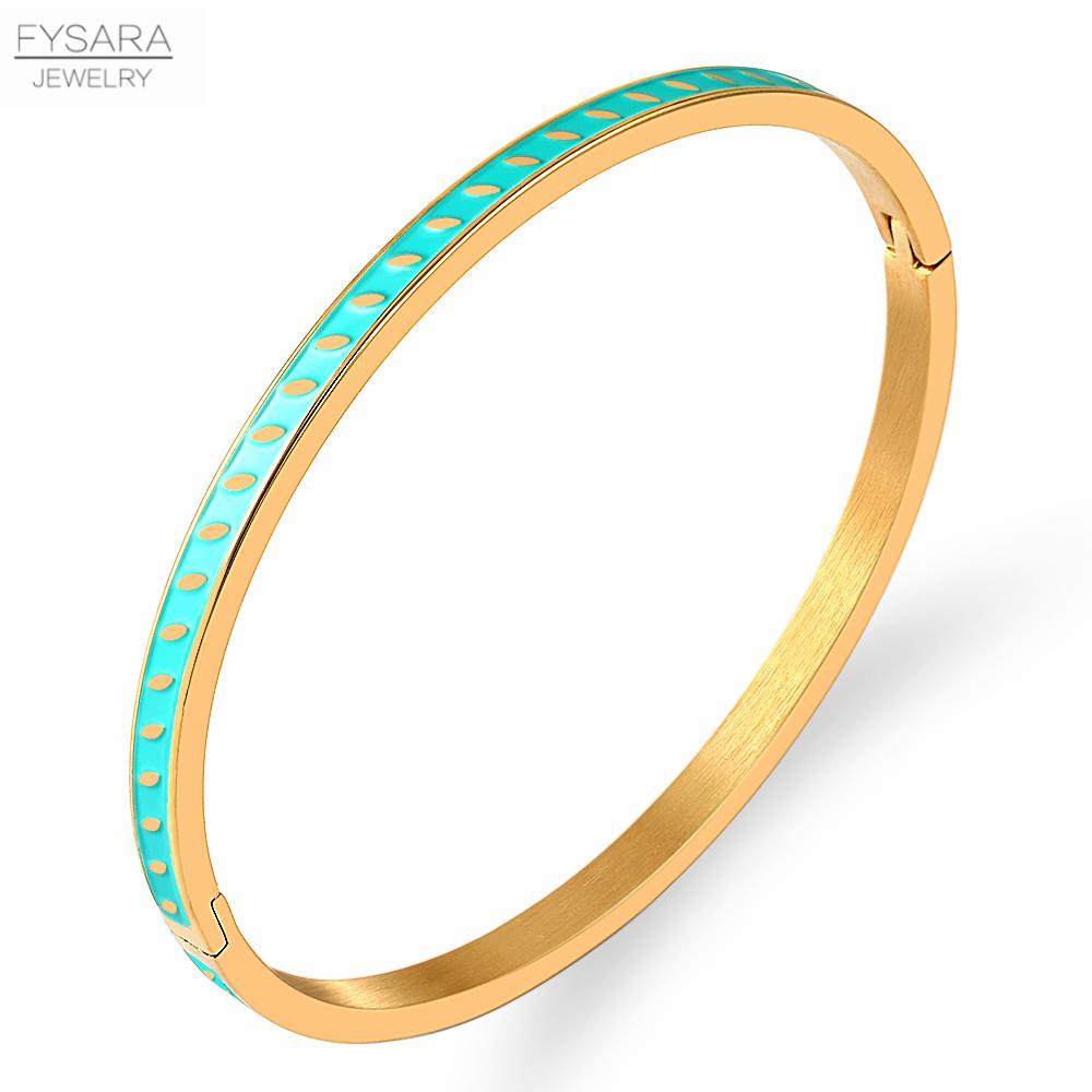 Braccialetti Smaltati Geometrici per Donna Acciaio Inossidabile Braccialetti Sottili Romantico Matrimonio Trendy Party Gioielli Regalo