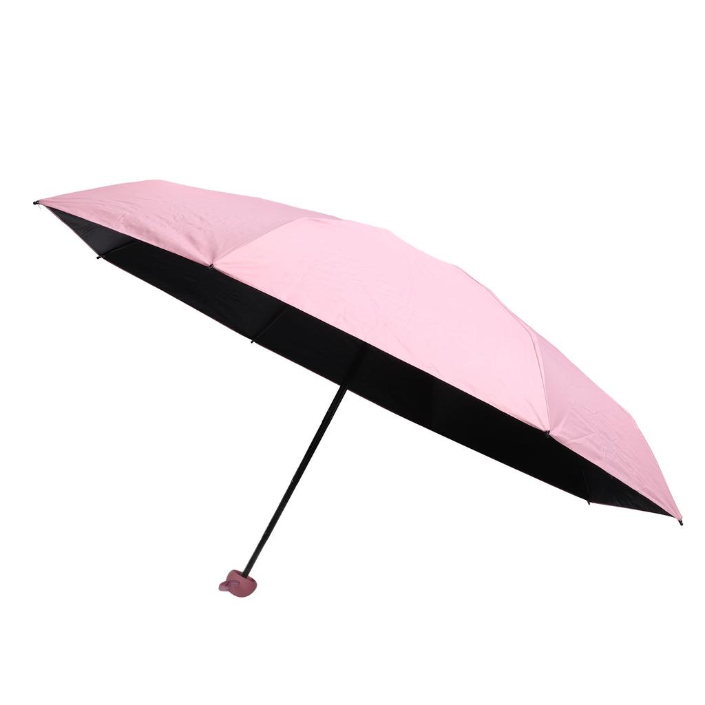 Capsule Umbrella 8 Ribs 5 Folding Portable Sunscreen Rain Dual Use Umbrella Light Pink Gift