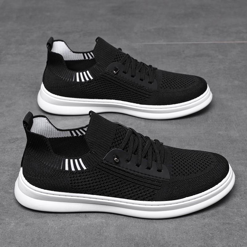 

Board shoes men s new flying woven surface soft sole comfortable casual shoes trend light fashion men s shoes 39