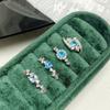 [Symphony Color Qi Ring] Color Treasure Small Sugar Cube Full Of Diamonds Zir*****Pening Ring Light Luxury Advanced Sense Niche Stacking Ring