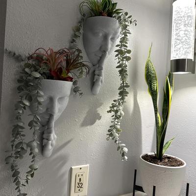 Durable Plastic Flower Face Pot with Screws - Fun Home Decor