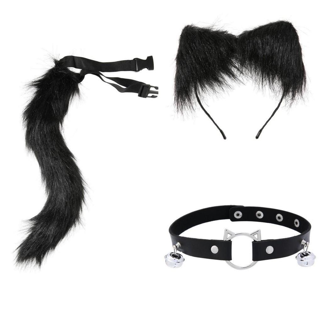 Cat Ear Bell Headband & Hairpin Set - Festive Headdress