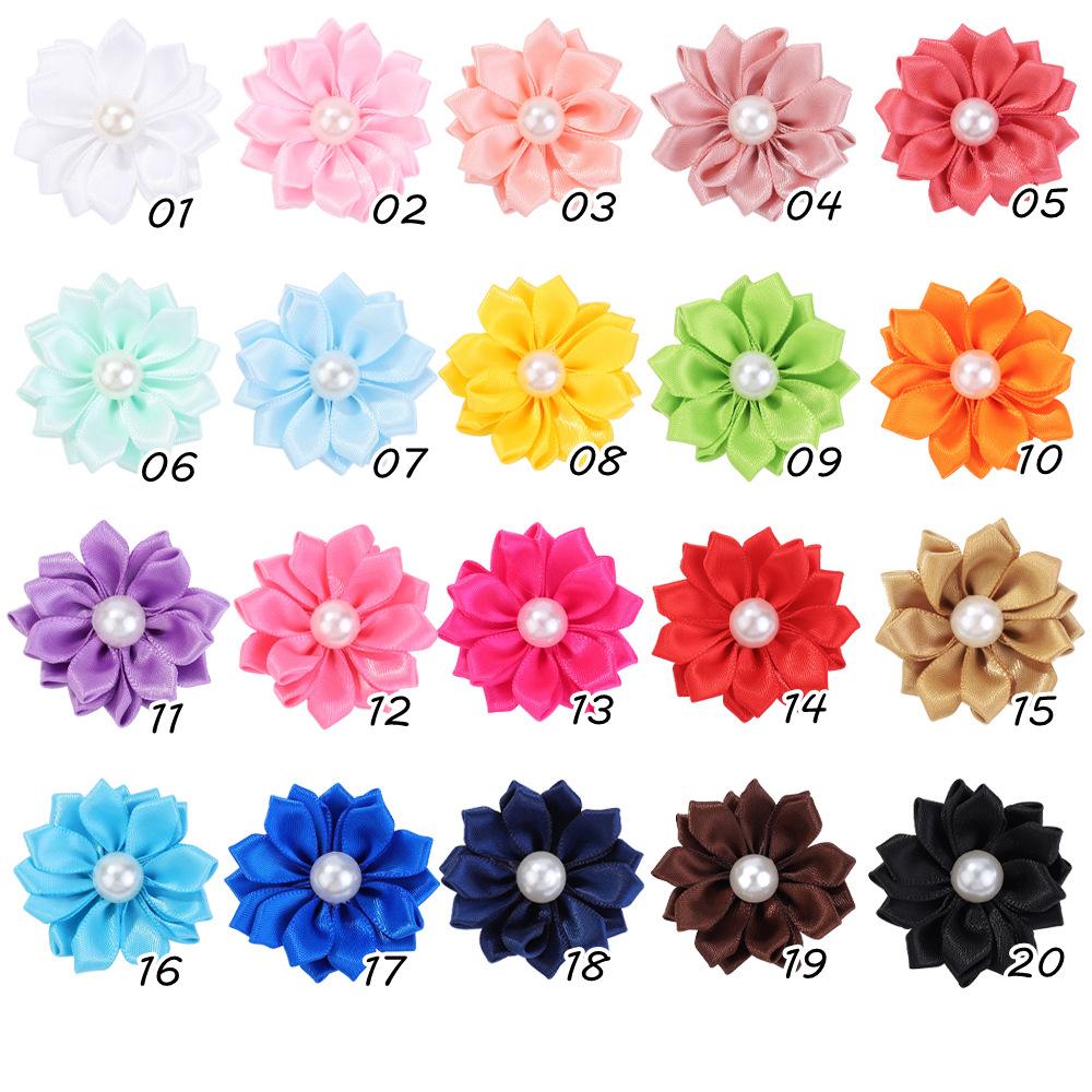 50/100 Pezzi Fiocchi per Capelli Carini per Cani con Fiori di Perle Fiocchi di Nastro Accessorio per Capelli per Cani Fiocchi per Toelettatura Cani Articoli per Animali