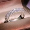 Three Sided Diamond Set Women's Ring Wheel Ring Fully Diamond-set Australian Jewelry