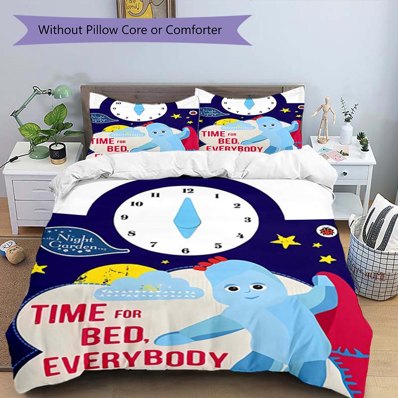3-delige In de Nacht Tuin 1 Ontwerp Dekbedovertrek Set - HD Geprint Beddengoed met 1 Dekbedovertrek en 2 Kussenslopen - Perfect voor Huis- en Studentenkamer Decoratie