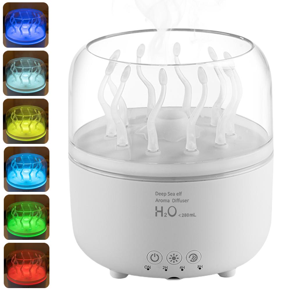Jellyfish Humidifier Essential Oil Diffuser with 7 Colors Light Aroma Diffuser Air Diffuser Humidifier for Bedroom Home Office