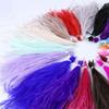 100Pcs Ribbon Tassel Ostrich Feathers Sewing Costuming DIY Feathers Trim 10-15cm Multicolor Loose Plumas Decorativas