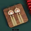 Dao Ma Dan face fringed pearl earrings design sense temperament long niche Guochao earrings women