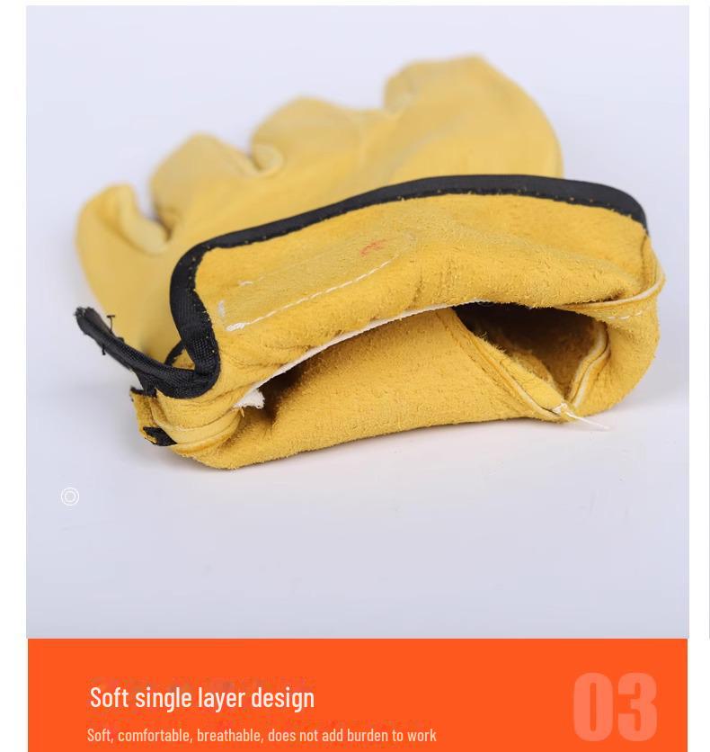 Mănuși de Sudură din Piele de Oaie cu Rezistență la Arc Argon - Respirabile, Rezistente la Uzură, Anti-Opărire, Izolație Flexibilă pentru Întreținerea Sudorului