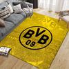BVB Flanell Teppich mit Aufdruck, Heim Sofa Dekoration für Wohnzimmer & Schlafzimmer, Rutschfeste Spiel Flanell Bodenmatte für Spielzimmer