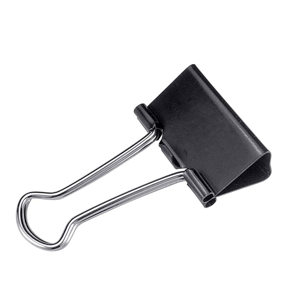 lingzaling 25mm Double Clips Black Pack of 20