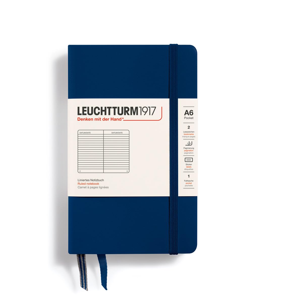 LEUCHTTURM1917 Notebook A6 Lined Navy 342918