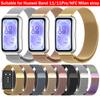 Mailänder Schleifenband für Huawei Band 11/11 NFC/11Pro/11Pro NFC Metallisches Magnetisches Armband Uhrenarmband für Huawei Band 11/Pro/NFC Atmungsaktives Austauschbares Band