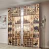 2 Pieces, Rural Cottage Animal Elk Farmhouse Curtains - Semi Transparent - Suitable for Living Room, Bedroom, Kitchen, Home Deco