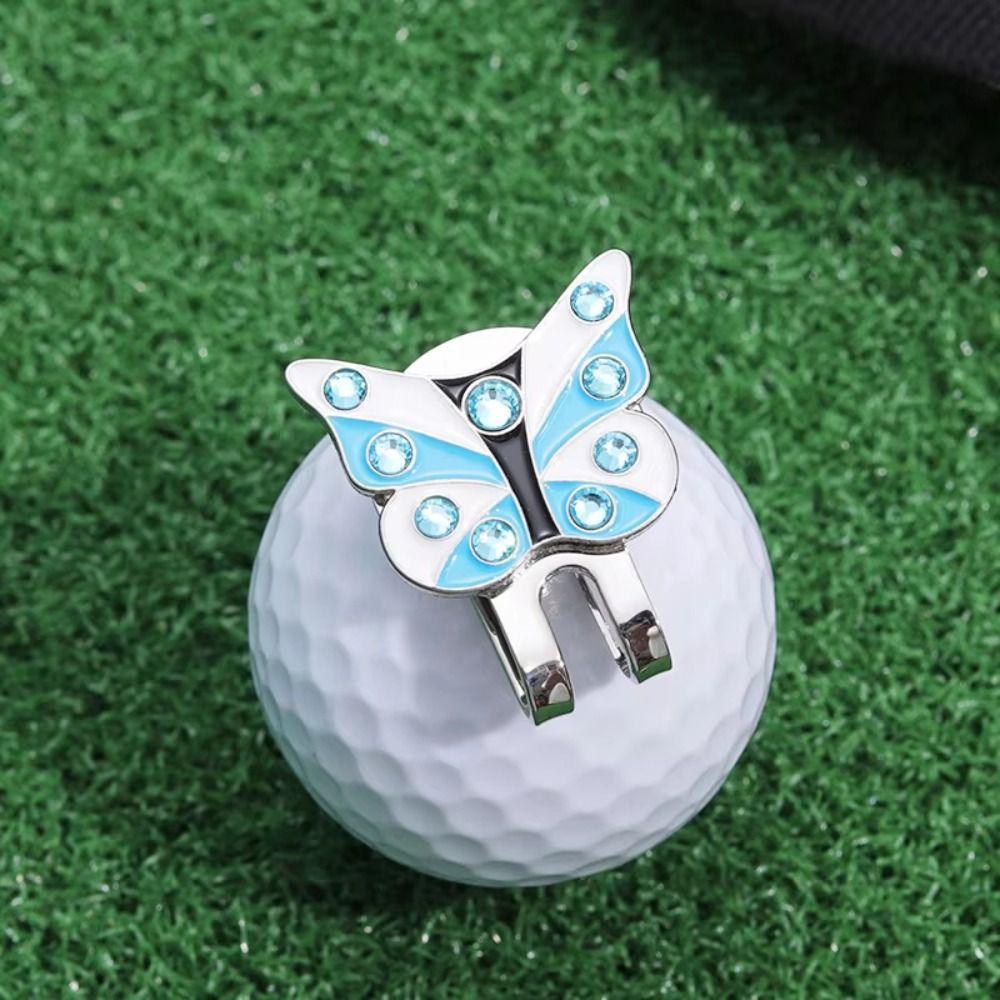Magnetic Golf Cap Clip Butterfly Shape Golf Hat Marker Golf Ball Marker  Baseball Hat
