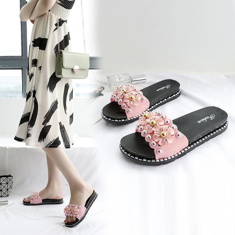 

Sandals new women s summer wear fashionable versatile sandals soft sole thick sole one-word beach women s shoes 41