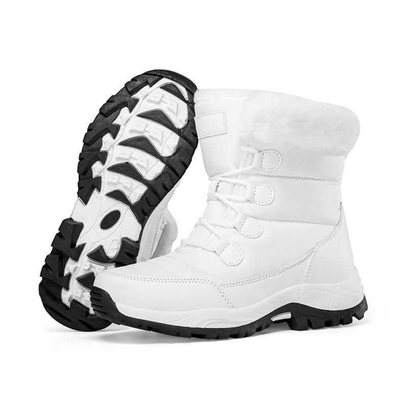 New winter velvet thickened warm and wear-resistant outdoor hiking shoes snow boots women's shoes high-top cotton shoes