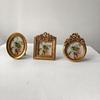 Antique Ornate Photo Frame with Florals Relief Retro Picture Frame Wall and Tabletop Display for Home Decors Art Gallery