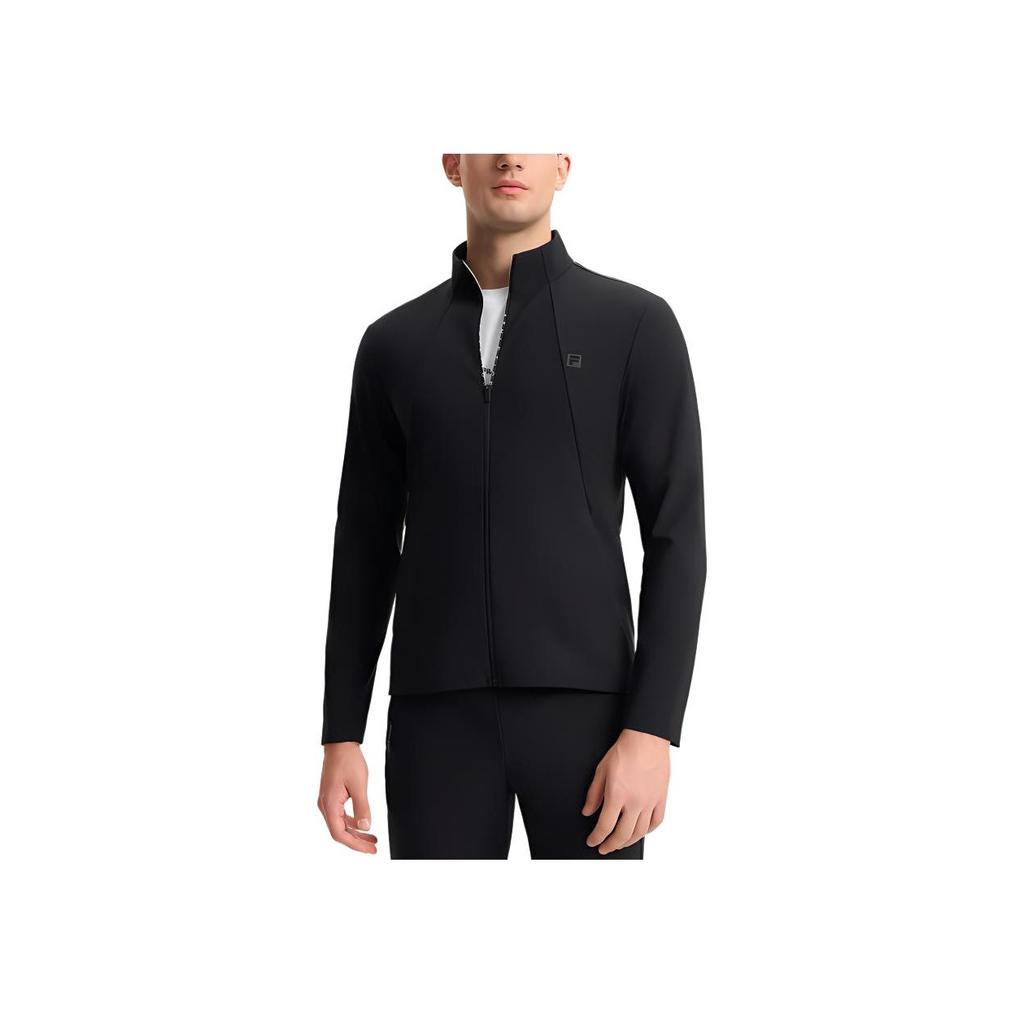 Nouveau Manteau à Manches Longues en Tissu Tricoté FILA Homme Noir Foncé A11M511504FBK