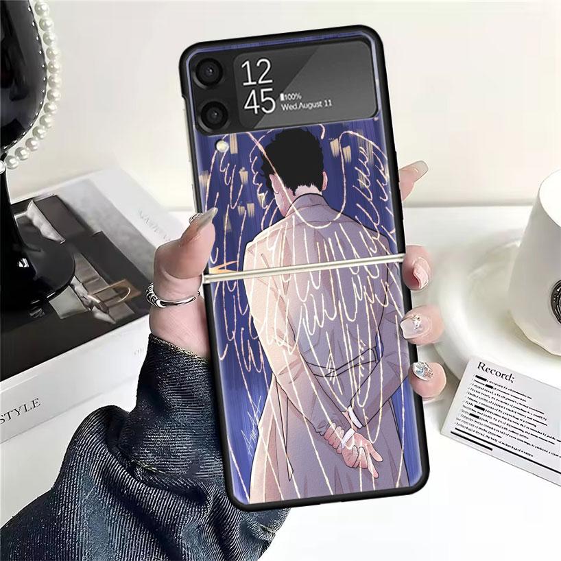 

Angel Castiel Supernatural Cases For Samsung Galaxy Z Flip 4 5 6 7 3 Z Flip7 Flip6 Flip4 Flip5 Flip3 5G Hard Shockproof Fundas C Samsung Z Flip