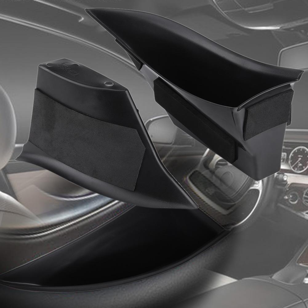 2Pcs Car Front Door Storage Box Organizer Holder for Mercedes Benz S class W222 20142018 Black