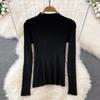 Rochie din două piese cu curea în carouri, toamnă iarnă, pentru femei, cu gâtul în picioare, tricotat, cu mâneci lungi, stil vintage, din lână, rochie dulce, în linie A