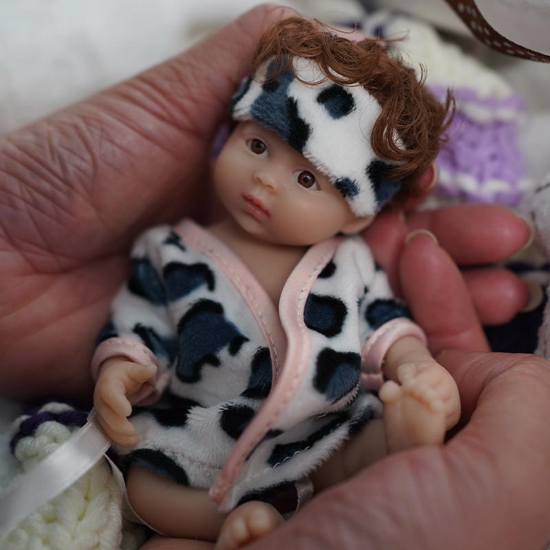 15 cm Bábika Reborn s mäkkým telom z plného vinylu, možno kúpať, vyzerá ako skutočné, mini simulačné bábätko, bábika znovuzrodená, prezliekanie, hra na domček, bábätko, hračky pre deti