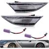 2Pcs Amber Full LED Front Side Marker Lights for Porsche 991 Carrera 981 Boxster Cayman 718 Boxster Cayman Clear Lens Turn Signal Lights with Canbus
