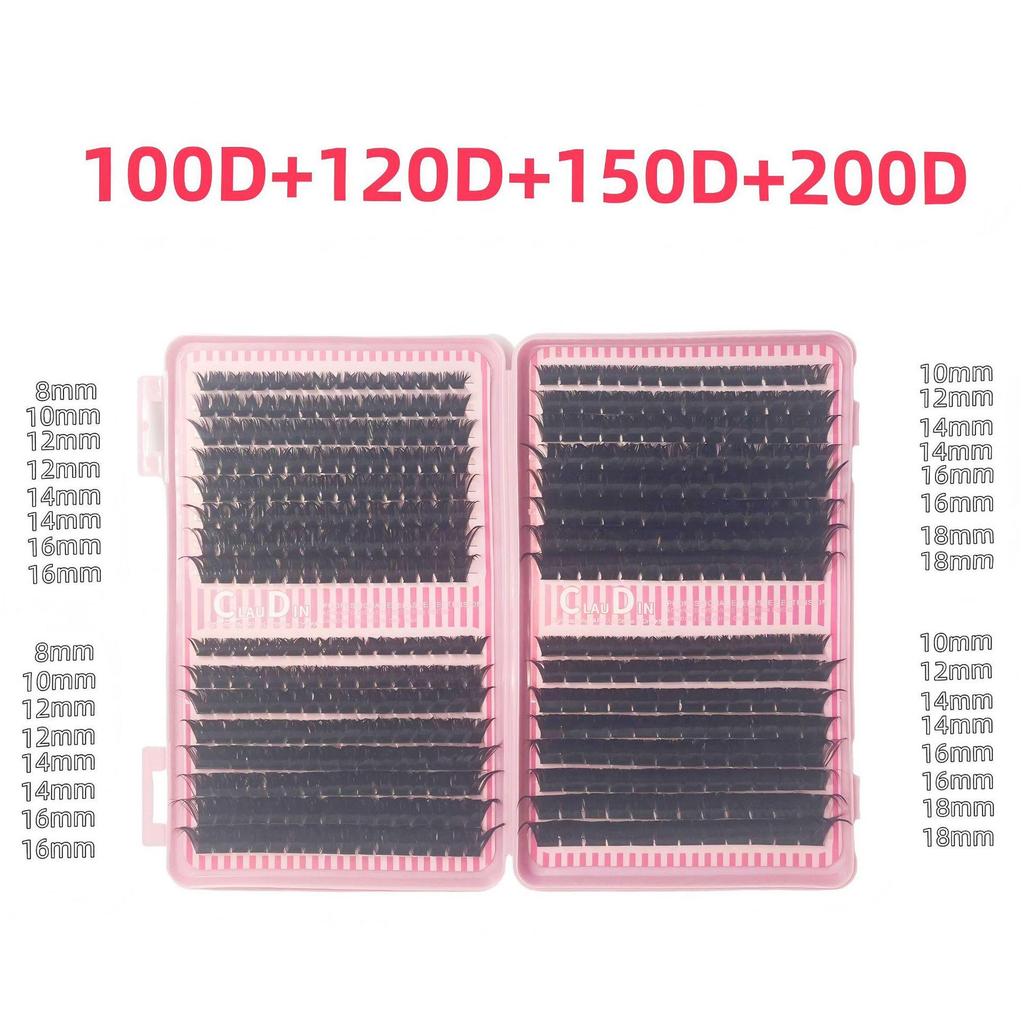 Cils Mixtes Européens & Américains DIY - Naturels, Denses, Grande Capacité Livre de Cils en Grappes Thermofusibles