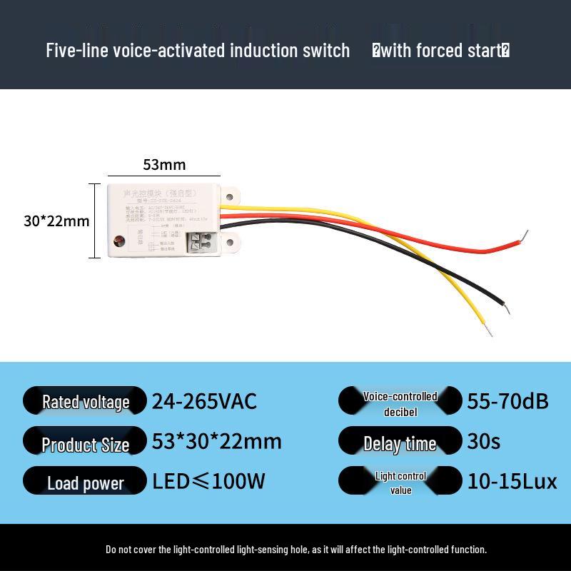 Smart Infrared Body Sensor Switch: Energy-Saving Microwave Radar with Sound & Light Control