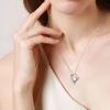 GemChic Women's Pendant Necklace Women Fashion Simple Design Sense Gift Zircon Heart Pendant Birthday Christmas Jewelry Gift