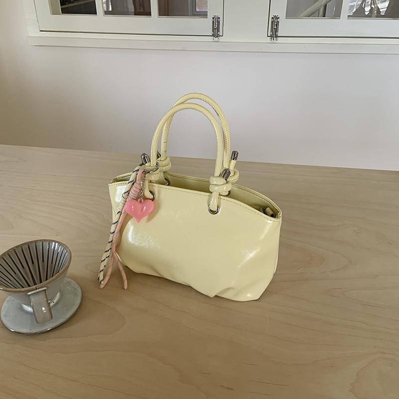 Fashion Simple Pu Handbag With Single Strap And Zipper Closure For Wear Daily