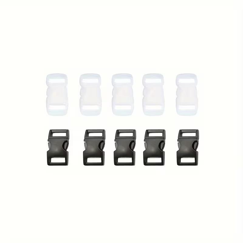 10pcs 10mm diameter contour side release for bracelet plastic buckle DIY pet release buckle clip and backpack repair with buckle
