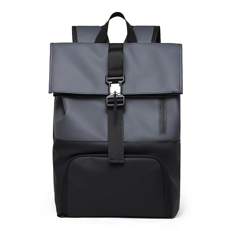 European Roll-up Backpack Simple Business Roll-up Top Roll-up Cover Casual Backpack Outdoor Travel Student Bag