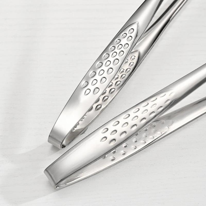 Kitchen Tongs Stainless Steel Long Handle Barbecue Tongs Food Clips Cooking Tweezers Suitable For Home Vegetable/meat Barbecue
