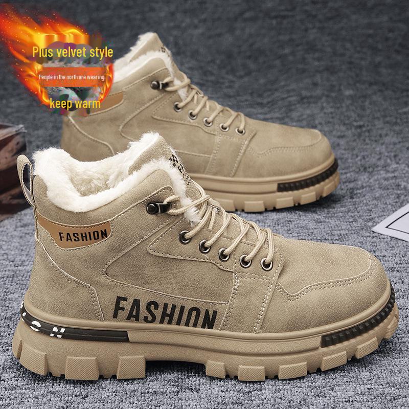 

Мужские зимние ботинки Cross-Border Snow с меховой подкладкой, теплый хлопок, для экстремальных холодов (До -30°С) 44 хаки