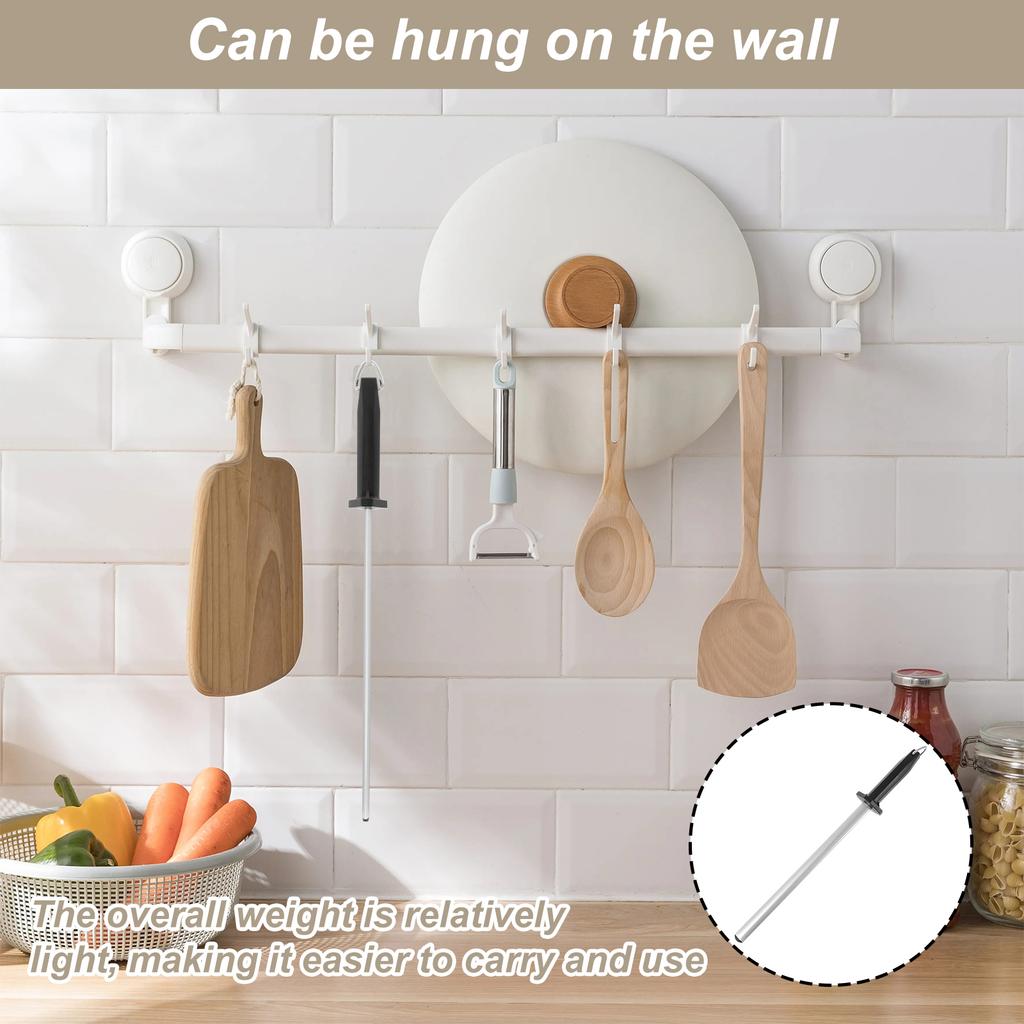 Schärfstab Professionelles Kohlenstoffstahlmesser Langlebiger Messerschleifer mit ABS-Griff Schärfklinge Stab Messer Küchenwerkzeug