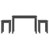 VidaXL Tables gigognes 3 pcs Gris Bois de pin massif 824980