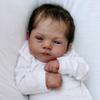 Lebensechte 20 Zoll Reborn Babypuppe Weicher Stoffkörper PP Baumwolle Neugeborenenpuppe Realistisches Aussehen 3D Hohe Farbmalerei Hautsimulation Puppen für Kinder Spielzeug