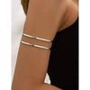 Fashion Simple Hollow Double Metal Bangle Bracelet Stylish Simple Style Opening Adjustable Arm Ring Accessories