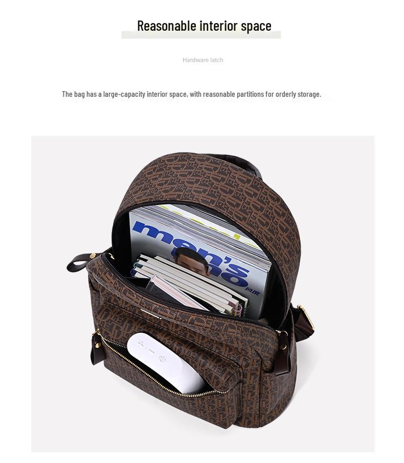 2025 Women's Mori Style Retro Fashion Letter Backpack